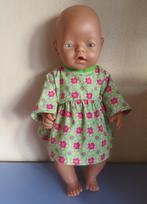 Poppenkleertjes poppenkleding Baby pop 40-4c groen jurkje468, Ophalen of Verzenden, Nieuw, Babypop