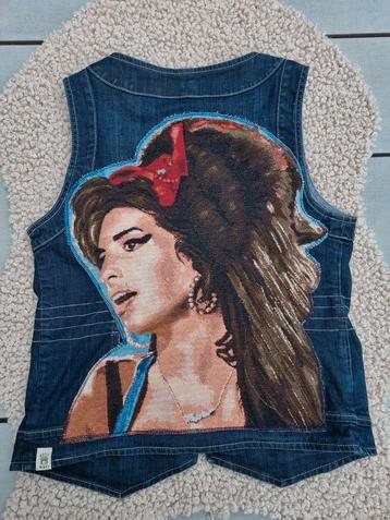 Spijkerhesje / Jeans Gilet Amy Winehouse - Uniek! beschikbaar voor biedingen