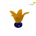 Studio Nova/Portugal Gele Tulp Vaas met Kobalt blauwe voet, Ophalen of Verzenden