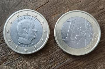 Zeldzame 1 euro  munt Monaco  beschikbaar voor biedingen