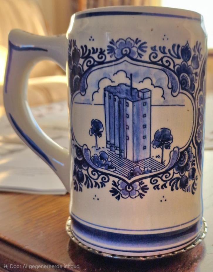UNIEKE & ZELDZAME HEINEKEN DELFTS BLAUWE 'PANNENBIER' PUL, Antiek en Kunst, Antiek | Keramiek en Aardewerk, Ophalen