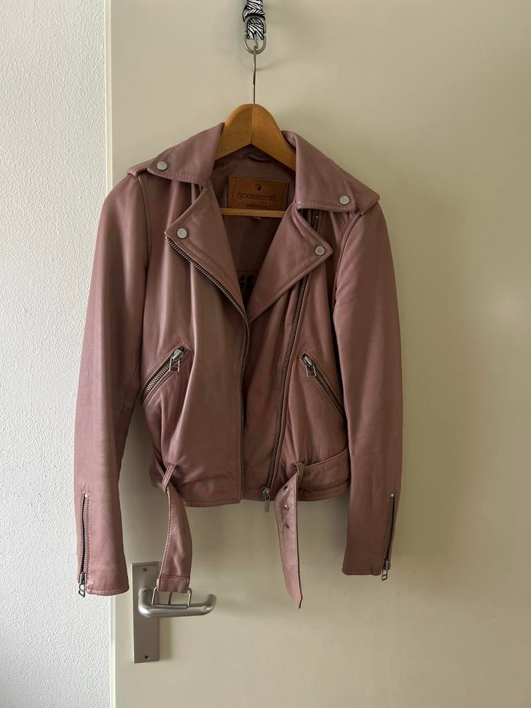 Goosecraft leren jasje oudroze - zacht leer, Ophalen of Verzenden, Zo goed als nieuw, Jasje, Roze