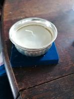 Verzilverde schaal met kaars, Antiek en Kunst, Antiek | Goud en Zilver, Ophalen of Verzenden
