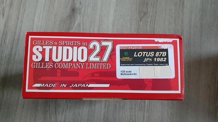 Studio27 1/20 Lotus 87B JPS 1982 multimedia kit, Hobby en Vrije tijd, Modelbouw | Auto's en Voertuigen, Nieuw, Auto, Groter dan 1:32