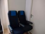 KLM Vliegtuigstoelen - Mooie Staat!, Huis en Inrichting, Stoelen, Twee, Blauw, Vintage, Ophalen of Verzenden