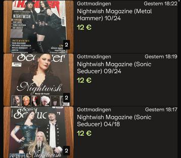 Nightwish Magazines Pakket beschikbaar voor biedingen