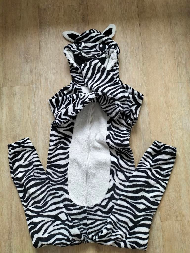 Zebra Onesie maat 128 - Carnaval of thema feest, Ophalen, Carnaval, Kleding, Onbekend