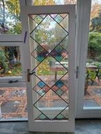Deur / binnendeur met glas in lood 82.7x211, Doe-het-zelf en Verbouw, Deuren en Horren, Binnendeur, Ophalen of Verzenden, Zo goed als nieuw