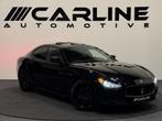Maserati Ghibli 3.0 S Q4 SCHUIFDAK MEMORY NAVI LEDER GARANTI, Auto's, Maserati, Automaat, Gebruikt, Zwart, Vierwielaandrijving