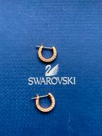 Swarovski mini creolen, Ophalen of Verzenden, Zo goed als nieuw, Goud, Overige materialen