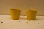 2 stuks gele bloempotten 47373