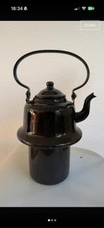 Vintage Emile Emaille Ketel - Zwart, Ophalen of Verzenden