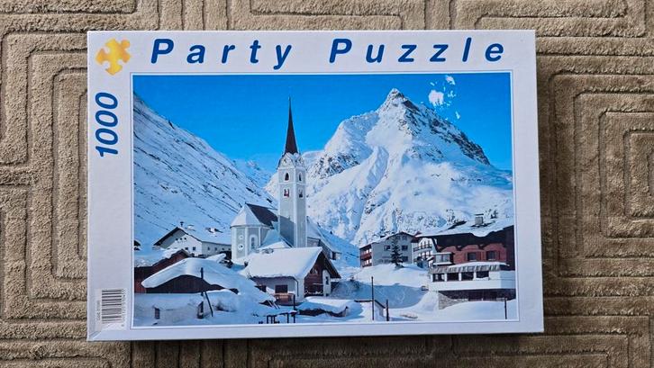 Puzzel: 1000 stukjes - Sankt Moritz, Zwitserland, winter, Hobby en Vrije tijd, Denksport en Puzzels, Zo goed als nieuw, Legpuzzel