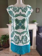 Sfera wit crème groen jurk mt S 36 tuniek Gratis verzenden, Verzenden, Zo goed als nieuw, Maat 36 (S), Boven de knie