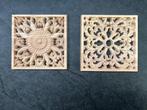 Houtsnijwerk ornament mandala applique vierkant, Verburgt Vintage, Nieuw, Ophalen of Verzenden, https://verburgtvintage.nl/#contact