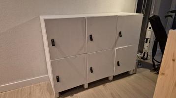 Witte vakjeskast hout perfect voor IKEA manden 90x120x40
