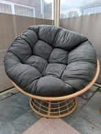 2 Rotan Papasan Stoelen met Kussen, 100 tot 125 cm, Bohemian, Zo goed als nieuw, 100 tot 125 cm