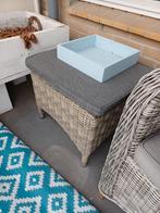 rotan kunstof hocker met kussen loungebank, Tuin en Terras, Tuinsets en Loungesets, Ophalen, Zo goed als nieuw, Hocker, 2 zitplaatsen