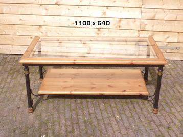 Salontafel met glasplaat  beschikbaar voor biedingen