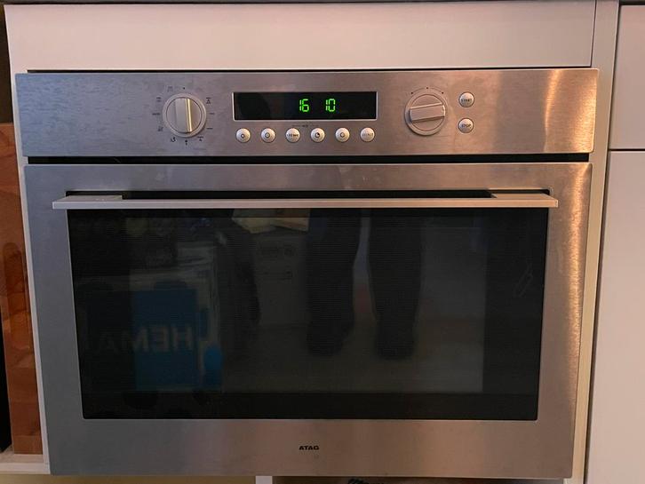 ATAG combimagnetron CX4311A/A01, Witgoed en Apparatuur, Ovens, Gebruikt, Inbouw, Oven met grill, 45 tot 60 cm, Hete lucht, Magnetronfunctie