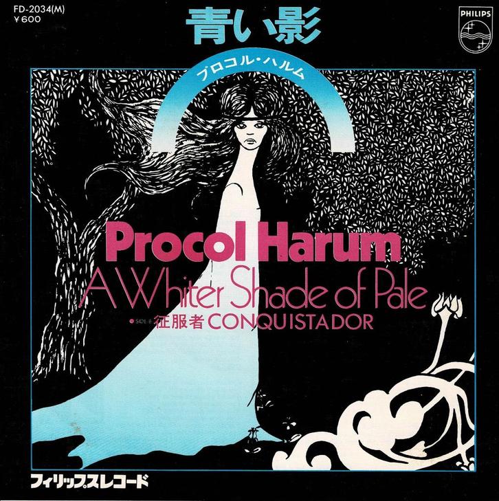 Procol Harum – A Whiter Shade Of Pale (Japan 1976), Cd's en Dvd's, Vinyl Singles, Gebruikt, Single, Rock en Metal, 7 inch, Ophalen of Verzenden