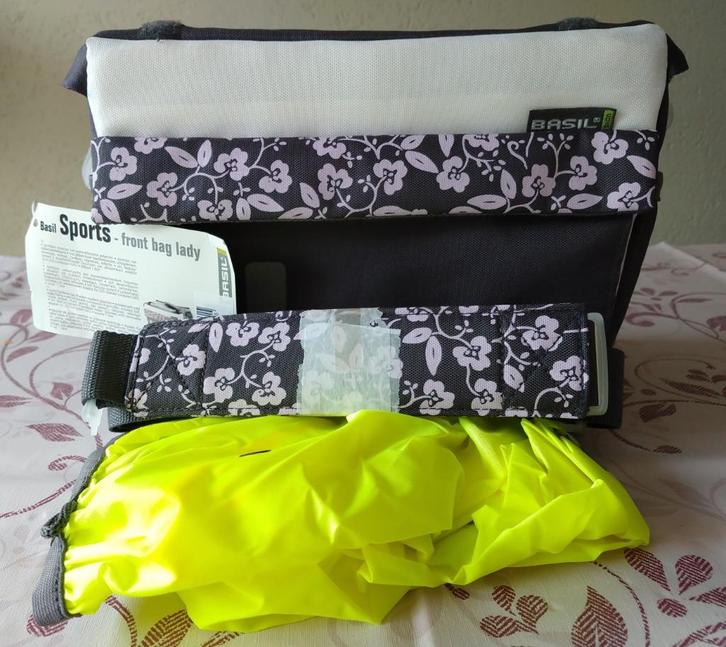 Basil 16061 stuurtas front bag lady met regenhoes, draagriem, Sport en Fitness, Wielrennen, Nieuw, Overige typen, Ophalen of Verzenden