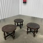 set van drie Angel Pazmino bijzettafels / krukjes, Huis en Inrichting, Tafels | Salontafels, Overige materialen, Minder dan 50 cm