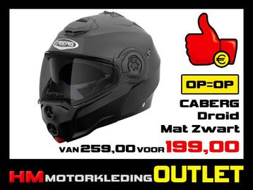 Motorhelm Caberg Droid - Mat Zwart - S-56 beschikbaar voor biedingen