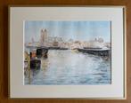 Haven van Dordrecht - Maria van der Spek - aquarel, Antiek en Kunst, Ophalen of Verzenden