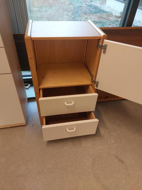 handig kastje in houtkleur met witte frontjes ( 500455), Huis en Inrichting, Keuken | Keukenelementen, Minder dan 100 cm, 50 tot 100 cm