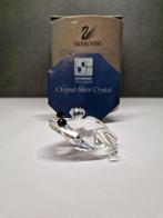 Swarovski Beeldje Kikker met zwarte ogen Kristal, Ophalen of Verzenden, Zo goed als nieuw, Figuurtje