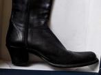Bijna nieuwe, zwart leren laarzen Manfield mt. 37, Hoge laarzen, Zwart, Ophalen of Verzenden, Zo goed als nieuw