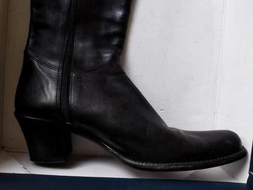 Bijna nieuwe, zwart leren laarzen Manfield mt. 37 beschikbaar voor biedingen