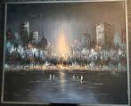 Schilderij Skyline New York., Antiek en Kunst, Kunst | Schilderijen | Modern, Ophalen of Verzenden