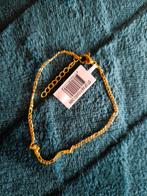 Lucardi Stalen goldplated armband figaro 2mm, Ophalen of Verzenden, Nieuw, Goud, Staal