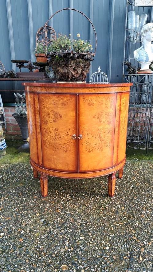Antieke wortelnoten houten commode wandconsole, wandkast, h, Huis en Inrichting, Kasten | Overige, Ophalen