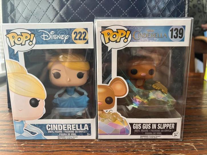 Disney Cinderella / Assepoester en Gus Gus in slipper funko, Verzamelen, Poppetjes en Figuurtjes, Zo goed als nieuw, Ophalen of Verzenden