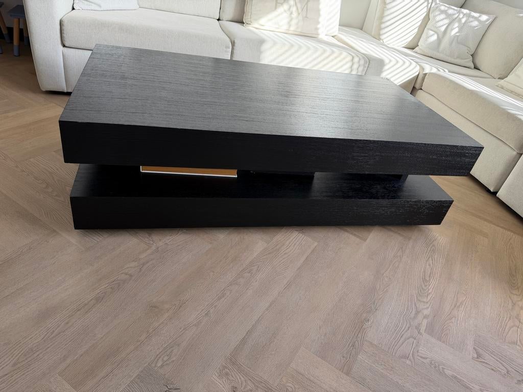 Moderne zwarte salontafel van richmond, Gebruikt, 100 tot 150 cm, Minder dan 50 cm, Rechthoekig