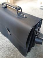 Burkely Vintage Dean Briefcase 3-Comp - Aktetas - Zwart, Ophalen of Verzenden, Zwart, Leer