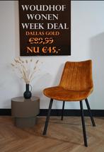 Eetkamerstoel Dallas Gold - Velvet, Huis en Inrichting, Stoelen, Overige kleuren, Nieuw, Ophalen of Verzenden, Eén