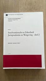 Insolventierecht en zekerheid jurisprudentie en wetgeving, Boeken, Studieboeken en Cursussen, Ophalen of Verzenden, Beta, Gelezen