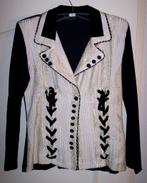 Colbert Jas Zwart Goud Ecru 38 40 ( Jool ), Kleding | Dames, Maat 38/40 (M), Verzenden, Zwart, Prestige