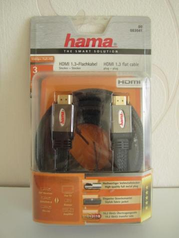 HAMA PRO HDMI kabel 3 meter gevlochten/gold plated NIEUW beschikbaar voor biedingen