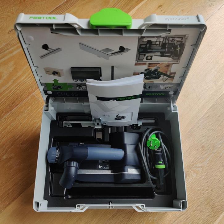 Festool eenhandschaafmachine EHL 65 EQ-Plus in systainer, Doe-het-zelf en Verbouw, Schaafmachines, Zo goed als nieuw, Elektrisch
