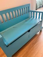 LIEF bankje. Bovenklep kapor, Ophalen, Gebruikt, Eenpersoons, Blauw