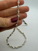 A723 Prachtige zilveren ketting wokkels, Ophalen of Verzenden, X, Zilver, Zilver