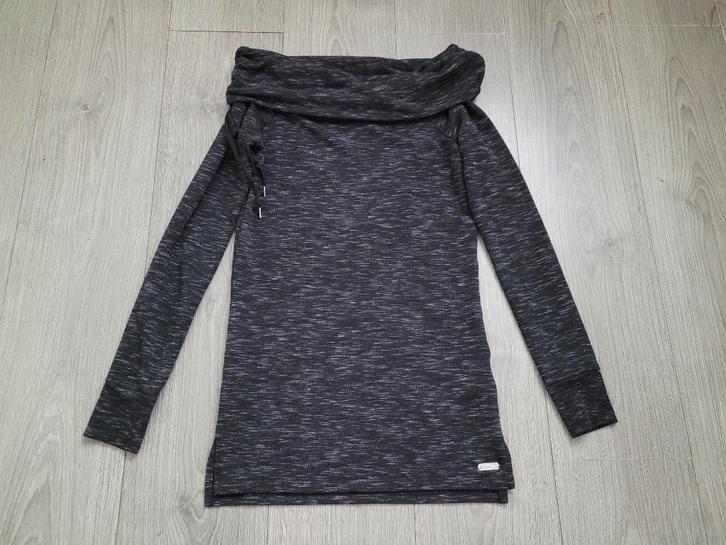 GUESS zwart grijze off shoulder trui maat XS ~ NH0002, Kleding | Dames, Truien en Vesten, Zo goed als nieuw, Maat 34 (XS) of kleiner