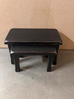 Brocante bijzettafels / bijzettafeltjes, 45 tot 60 cm, Studio Larilo, Zo goed als nieuw, Rechthoekig