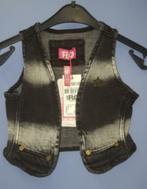 Like Flo gilet topje nieuw zwart/grijs denim mt 92-104 28429, Kinderen en Baby's, Kinderkleding | Maat 92, ., Trui of Vest, Nieuw
