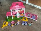 Fisher Price Little People Huis met auto en extra poppetjes, Ophalen of Verzenden, Zo goed als nieuw, Speelset, Met geluid
